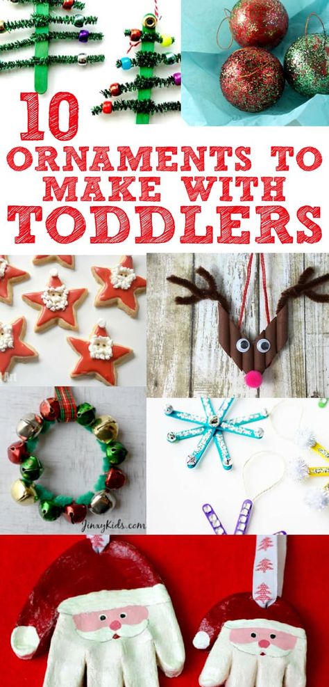 Diy Christmas Ornaments For Toddlers, Christmas Ornaments For Toddlers, Ornaments For Toddlers, Toddler Ornaments, Christmas Ornaments Diy Kids, Ornaments Diy Kids, Christmas Pillows Diy, Diy Christmas Crafts, Ornaments To Make