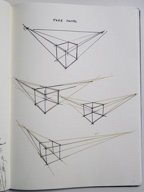 How to Draw Perspective: For Makers : 2-point perspective cube from a square Drawing Posture, How To Draw Perspective, Draw Perspective, Basics Of Drawing, 2 Point Perspective, Basic Sketching, Tools Drawing, Perspective Drawing Architecture, Perspective Drawing Lessons