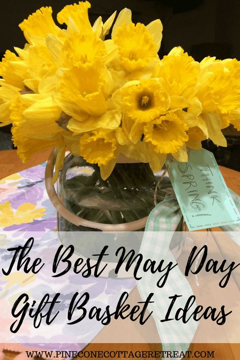 Here are some easy May Day Basket ideas for your friends. May Day Basket Ideas, Basket For Boyfriend, May Day Traditions, May Baskets, May Day Baskets, Spring Basket, Cottage Retreat, May Days, Employee Appreciation Gifts