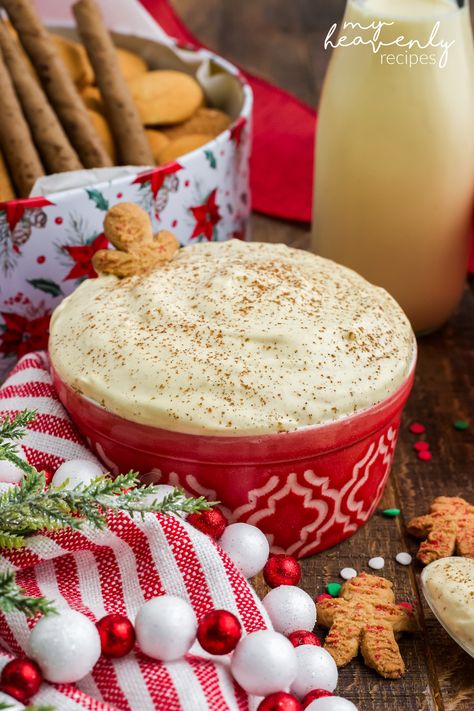 Eggnog Dip, Classic Eggnog, Christmas Dip, Sauces Recipes, Homemade Eggnog, Dipping Sauces Recipes, Make Ahead Desserts, Eggnog Recipe, Dip Recipes Easy