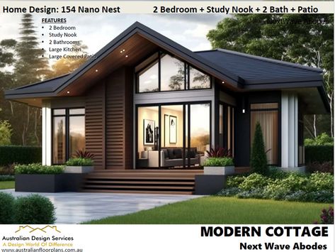 House Plans Australia, House Plans For Sale, Country Style Bedroom, 2 Bed House, Bathroom Floor Plans, 2 Bedroom House Plans, Plans Architecture, Construction Plan, A Frame House