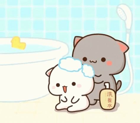 Peach Gif, Cute Bunny Gif, Peach Goma, Cute Hug, Chibi Cat, Cute Bear Drawings, Cute Kawaii Animals, Cute Posts, Cute Cartoon Images