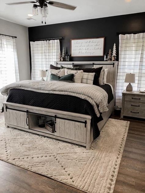 Master Farmhouse Bedroom, Master Luxury Bedroom, Boho Master, Western Bedroom Decor, Bedroom Ideas Master, Appartement Design, Redecorate Bedroom, Luxury Bedroom, Farmhouse Bedroom Decor