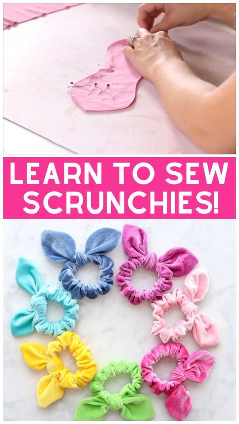 Scrunchie Tutorial, Sweet Red Poppy, How To Make Scrunchies, Diy Sy, Diy Hair Scrunchies, Scrunchies Diy, Sew Ins, Creative Pattern, Costura Diy