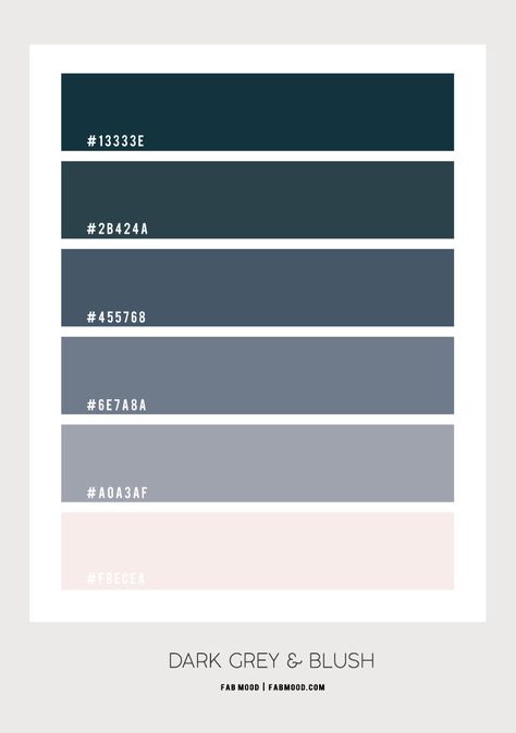 Blue Gray Bedroom Colors, Dark Blue Palette, Grey Colour Scheme Bedroom, Grey Bedroom Colors, Light Gray Bedroom, Blue Gray Bedroom, Blue Bedrooms, Dark Blue Bedrooms, Teal Color Schemes