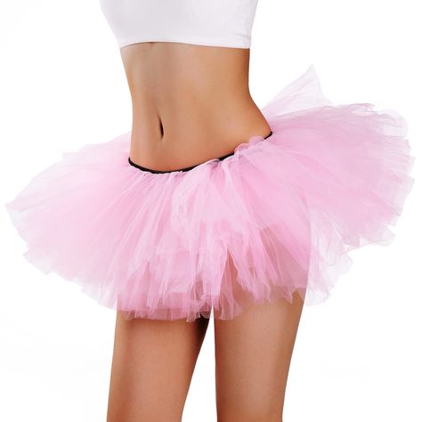 PRICES MAY VARY. 5 Layered Full Tulle Tutu Skirt, Pink, 100% Soft Polyester. With good elastic waistband,Easy Pull-on and off. Length 9‘’, Ultra stretchy, Will fit a Wide Range Waist of 26"-50". This item is flat packed, Better to Wear it after Low Ironed by Steam Iron. Perfect for Halloween Costumes, Princess Tutu, dress-up Parties, Fun Runs, 10k Run, Color Runs, Dancing, Ballet Skirt, Stage Performance, Running Marathons, EDM concerts, School Events, Jazz and Tap, Vintage party favors, match d Costumes With Tutus, Tutus For Women, Halloween Costumes Princess, Edm Concert, Black Tutu Skirt, Tutu Women, Tutu Skirt Women, Dancing Ballet, Pink Tutu Skirt