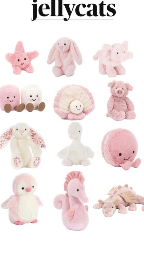 Jelly Cat Plushies, Cute Jelly Cats, Jelly Cats Stuffed Animals, Cutest Jellycat, Jelly Cats Aesthetic, Aesthetic Stuffed Animals, Jelly Cat Stuffed Animals, Jellycat Collection, Jellycat Aesthetic