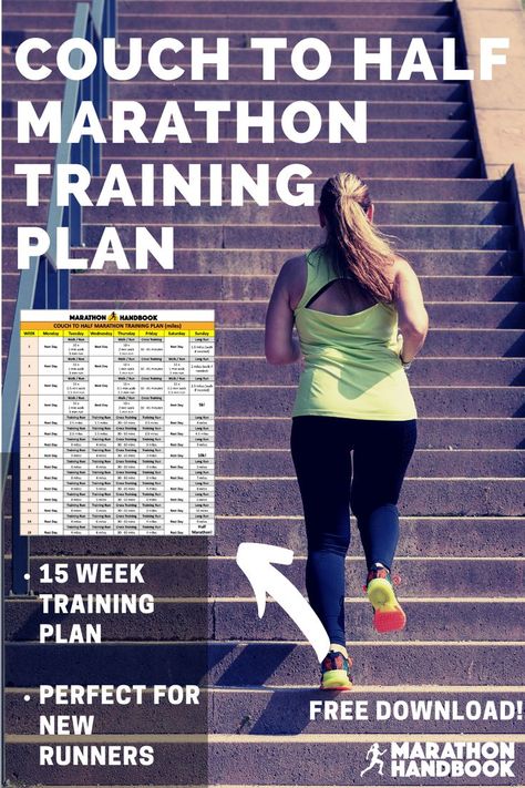 This 15 week couch to half marathon training plan is exactly what I needed to lead me through my first half marathon experience!  Perfect for beginner runners, this couch to half marathon training schedule will get you race ready! Couch To Half Marathon Training, 10k Training Plan, Half Marathon Plan, Running Plan For Beginners, Half Marathon Training Schedule, Marathon Training For Beginners, Marathon Training Schedule, One Song Workouts, Running Group