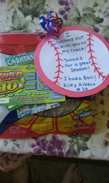 Gift For Tball Coach, Softball Coach Thank You Gifts, Baseball Playoff Ideas, Gifts For Tball Coach, Baseball Coach Thank You Card, Baseball Coach Gifts Diy, Coaches Thank You Gift Ideas, Baseball Coach Thank You Gifts, Coaches Gift Ideas Softball