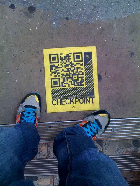 Using QR Effectively in Your Next Guerrilla Marketing Campaign Guerilla Marketing Ideas Creative, Creative Campaigns Advertising, Floor Stickers Advertising, Outdoor Marketing Ideas, Qr Code Creative, Floor Wayfinding, Guerilla Marketing Ideas, Creative Qr Code, Qr Code Marketing