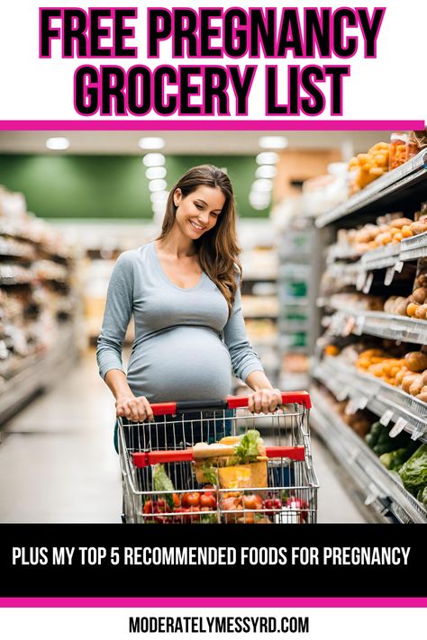 A comprehensive guide to all things nutrition and pregnancy: what to prioritize and WHY with a free sample grocery list. Plus, some of the healthiest options to eat when pregnant. 1st Trimester Grocery List, Grocery List For Pregnant Women, Pregnant Grocery List, Foods To Eat When Pregnant, Pregnancy Grocery List, Pregnancy Shopping List, Pregnancy List, Clean Eating Grocery List, 1st Trimester