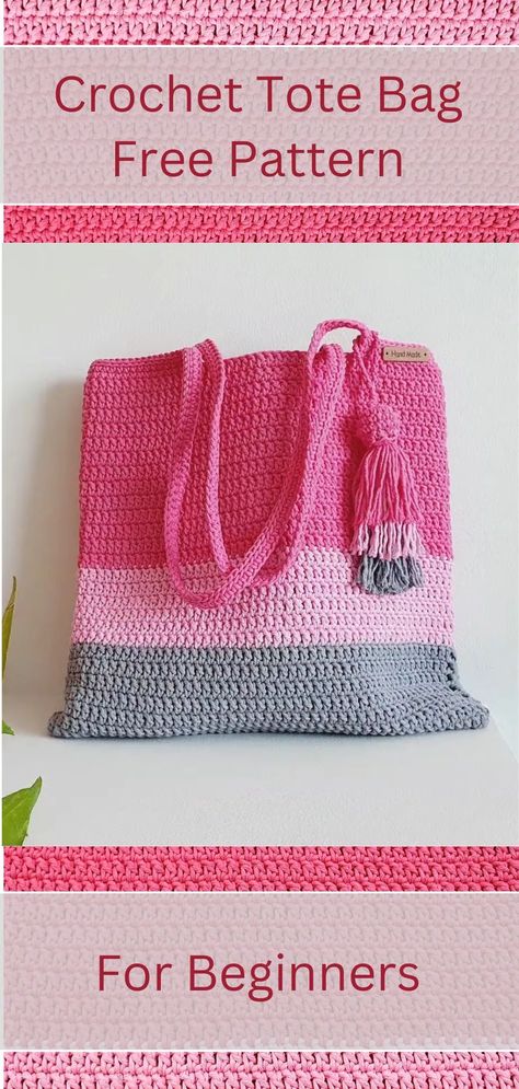 Crochet Tote Bag is wonderful crochet idea For Beginners. You will need the simplest crochet technique to follow the instructions and make this wonderful creation. Crochet Bag Pattern For Beginners, How To Crochet A Shoulder Bag, Beginner Crochet Bag Tutorial, How To Knit A Bag For Beginners, Simple Bag Crochet Free Pattern, Easy Bag Crochet Pattern Free, Beginner Crochet Tote Bag, Beginning Crochet Projects Easy Patterns, How To Crochet A Purse For Beginners