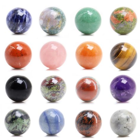 PRICES MAY VARY. Crystal Ball Size : 1.2inches: 1.2 inch*1.2 inch*0.6 inch. Quantity: Mix 6PCS, crystal spheres come in more than 25 colors and we will shipped them randomly in 6 different materials. Ball Stones Multifunctional: It will fit very nicely on sits desk as decor, also you can use mini balls stones when you do yoga or meditations, great choice for spheres lovers and gem collectors. Mini Sphere Balls: Crystal spheres transmit energy in all directions proportionately and assist in bette Decorative Balls, Sphere Crystal, Sphere Ball, Work Desk, Sore Muscles, Crystal Sphere, How To Do Yoga, Crystal Ball, Natural Crystals