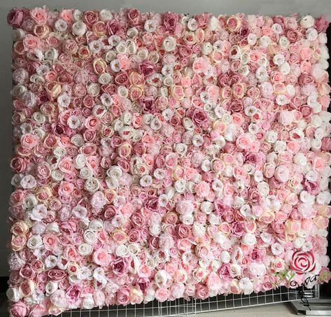 Artificial Flower Wall Backdrop for Baby Shower Floral Wall | Etsy Bridal Shower Photography, Artificial Flower Wall, Flower Panel, Murs Roses, Flower Wall Wedding, Flower Wall Backdrop, Flower Panels, Dekor Diy, Garden Festival