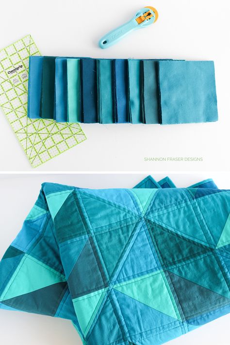 Turquoise Quilt Patterns, Aqua Colored Quilts, Forest Green Quilts Ideas, Quilts Using Solids, Blue And Green Quilts Color Combos, Teal Quilt Patterns, Blue Patchwork Quilt, Blue Green Quilt, Teal Quilts Ideas Color Combos