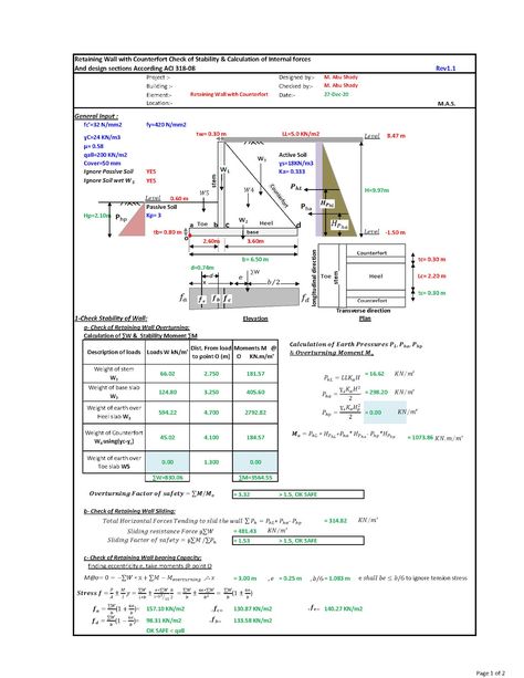 ACI 318-08 Design of Retaining Wall with Counterfort - Civil Engineering Concrete Building Blocks, Civil Engineering Software, Foundation Engineering, Autocad Free, Structural Mechanics, Ing Civil, North Facing House, Retaining Wall Design, Autocad Tutorial