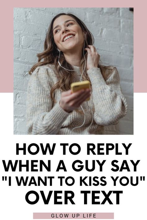 So, you’ve been texting this guy and he’s just told you he wants to kiss you. How should you reply? Maybe the text came out of the blue and you’re not ready to kiss him, or you do want to kiss him but don’t want to seem desperate! Here’s how to make your decision and respond to a guy saying “I want to kiss you” over text! What Men Really Want, Can I Kiss You, Types Of Kisses, Flirting With Men, Crave You, Relationship Struggles, Secret Relationship, Relationship Psychology, Best Relationship Advice