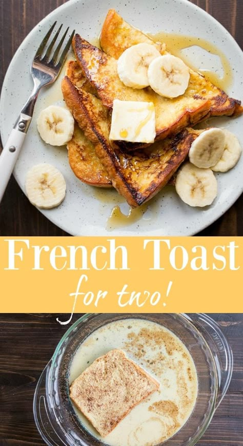 French Toast Recipe For 1, French Toast Recipe For 2, French Toast For Two, Recipe For French Toast, Brioche French Toast Recipe, Best French Toast Recipe, Awesome French Toast Recipe, Sweet Custard, Easy French Toast Recipe