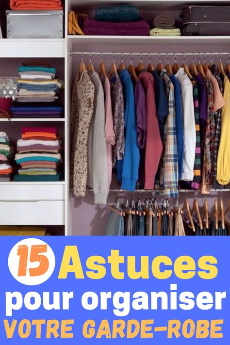 Astuces super pratiques pour organiser sa garde-robe #garderobe #femmes #dressing Organiser Son Dressing, Shoe Rack, Armoire, Diy Home Decor, Home Diy, Bedroom, Home Decor, Organisation, Home Décor