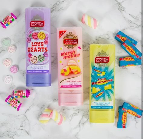 Imperial Leather Shower Gel - Sweet Treats Range (Boots/Superdrug £1/€2.99 each) Imperial Leather Body Wash, Fun Packaging, Imperial Leather, Bath Care, Bath N Body Works, Great Skin, Lip Smackers, Beef Recipes Easy, Bath And Bodyworks