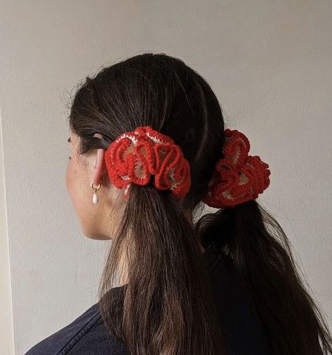 Hair With Ribbon, Celosia Flower, Riley Matthews, 1960s Hair, Crochet Scrunchies, To Watch, Velvet Design, Scrunchies Diy, Style Bundle