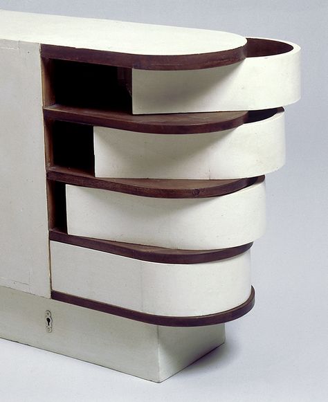 Another piece created for E. 1027, Gray’s Cabine a tiroirs pivotantes, or Swiveling Drawers cabinet (ca. 1926–29), features a secret locking system. Eileen Gray Furniture, Art Deco Furniture Design, Eileen Gray, Centre Pompidou, Deco Furniture, Art Deco Furniture, Gray Design, Furniture Details, Furniture Designer