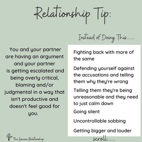 The Secure Relationship on Instagram: “#thesecurerelationship #thesecurerelationshipmft #securelove #communicationiskey #communicationtips #marriage101 #secureattachment…” Relationship Arguments, Secure Relationship, Communication Is Key, Calm Down, Relationship Tips, Feel Good, Psychology, Communication, Instagram Profile