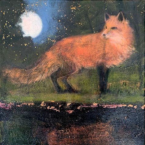 Red Fox Aesthetic, Fox Icon, Intuitive Art, Fox Print, Fox Art, The Midnight, Red Fox, Animal Art, Art Inspo