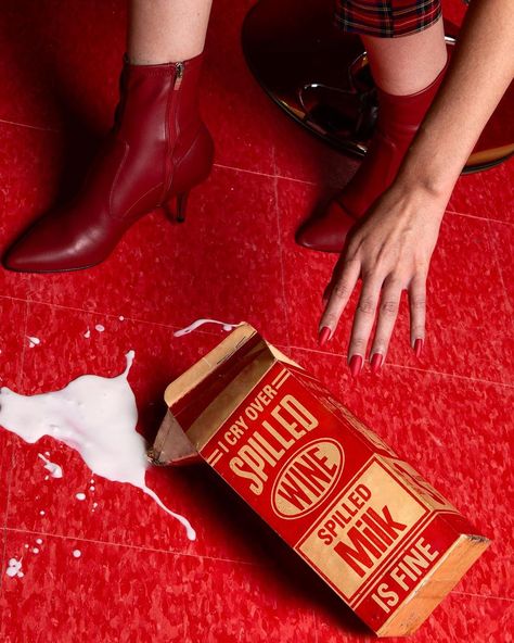 Jessica Walsh on Instagram: “I don’t cry over spilled milk. Only spilled wine 🍷😭😭😭 what do u cry over when u spill???? @ladieswinedesign #sorryihavenofilter” Wine Spill, Milk Video, Soap Aesthetic, Milk Aesthetic, Milk Photography, Jessica Walsh, Wine Aesthetic, Heath Robinson, Spilled Milk