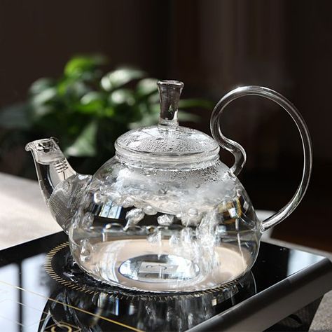 Glass Tea Kettle Glass Tea Pot, Glass Tea Kettle, Steeped Tea, Cool Kitchen Gadgets, Chocolate Pots, Tea Kettle, Kitchen Stuff, Kitchen Items, High Tea