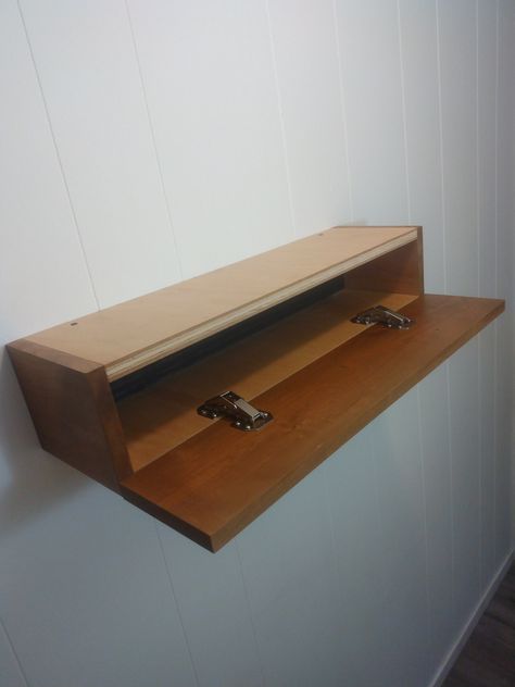 Floating Shelf Hidden Storage, Diy Floating Shelf With Hidden Storage, Shelf With Hidden Compartment, Floating Shelves With Drawers, Shelf With Storage, Wall Shelf With Drawer, Floating Storage Shelves, Floating Cabinet, Floating Shelf With Drawer