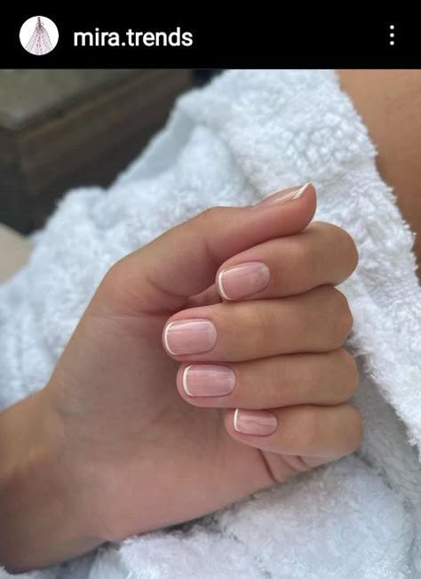 Work Manicure, Ibiza Nails, Natural Nails Manicure, Gel French Manicure, Simple Fall Nails, Pink Manicure, French Manicure Nails, Subtle Nails, Minimal Nails