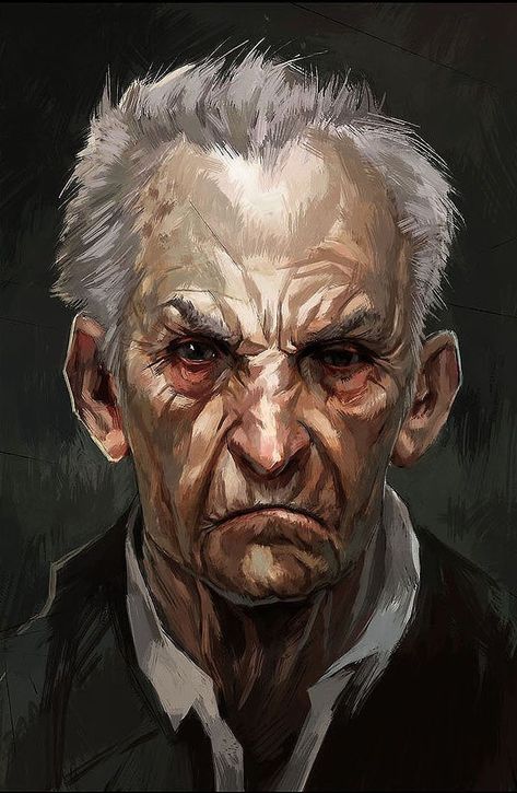 Old Man Dnd Art, Evil Old Man Character Design, Old Man Character Design Concept Art, Crazy Old Man Character Design, Middle Age Man Character Design, Alchemist Character Art, Old Woman Character Art, Old Man Concept Art, Dnd Old Man