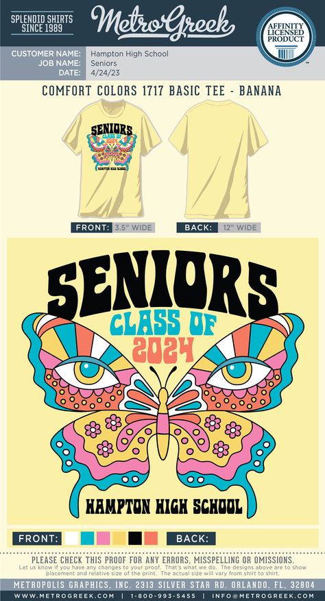 Class of 2024 Shirts | Campus Threads | Senior Class Shirts | Senior Shirt Ideas | Senior Design Ideas | High School Spiritwear | Butterfly Shirt Class T Shirt Ideas High Schools, Senior Ideas Shirt, Senior T Shirts Ideas Design 2024, Student Government Shirts, Senior Design Ideas, Class Of 2024 Shirt Ideas, Class Shirt Ideas High Schools, Class Shirt Designs, Senior T Shirts Ideas Design