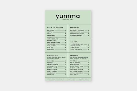 Yumma Menu Design Template , #AD, #trucks#food#eateries#small #Ad Matcha Hot Chocolate, Coffee Yogurt, Nicoise Salad, Menu Design Template, Breakfast Salad, Tuna Melts, Salmon And Rice, Yogurt Parfait, Goat Cheese Salad