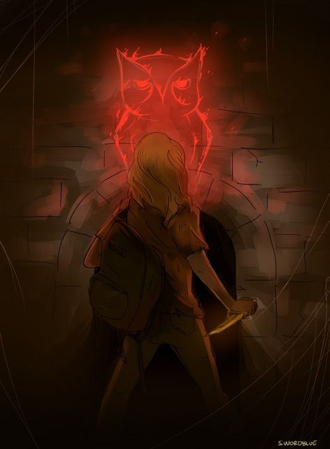 "Annabeth wondered if that burning mark was based on a real scared owl, if so, when she survived she was going to find that owl and punch it in the face. the thought lifted her spirits." - I love Annabeth The Mark Of Athena, Mark Of Athena, Percy Jackson, Rome, Wall, Red, Art