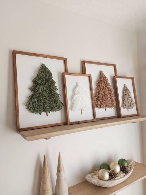 Tassel Christmas Tree, Tassel Christmas, Yarn Trees, Hemma Diy, Christmas Tree Ideas, Christmas Tree Decor, Boho Christmas, Tree Ideas, Traditional Christmas