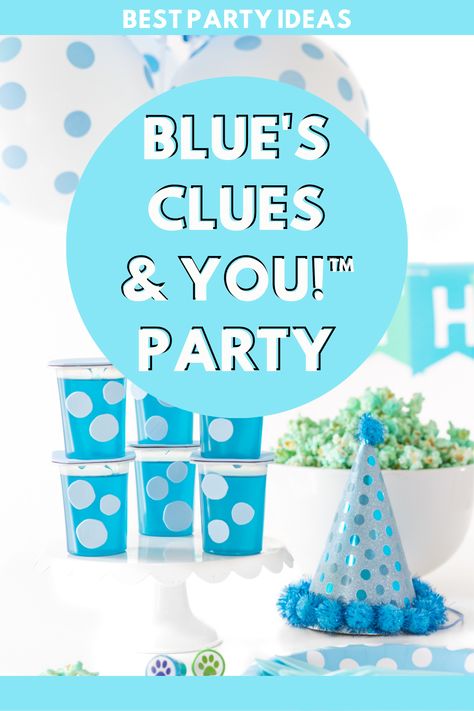 Calling all Blue’s Clues You!™ fans! #ad It’s Party Time! Get the best birthday party ideas and set an alarm on the @leapfroginc Blue’s Clues & You!™ Blue Learning Watch to remind you! #leapfrog Blues Clues Food Ideas, Blues Clues And You Birthday Party, Blues Clues Birthday Party Food, Blues Clues Party Food, Blue Clues Birthday Party Ideas, Blue Clues Birthday, Fun Party Activities, Blues Clues Birthday Party, Blue Clues