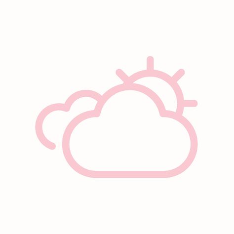 Weather Ipad Inspiration, Weather App Icon, Pink Christian, Icons Ig, Iphone Widgets, Weather Icon, Screen Aesthetic, Pink Icons, Weather Icons