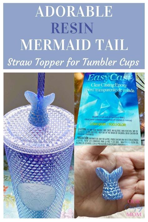 Resin Straw Topper, Diy Straw Toppers, How To Make Silicone, Diy Straw, Straw Toppers, Resin Ideas, Cute Mermaid, Diy Tumblers, Starbucks Tumbler