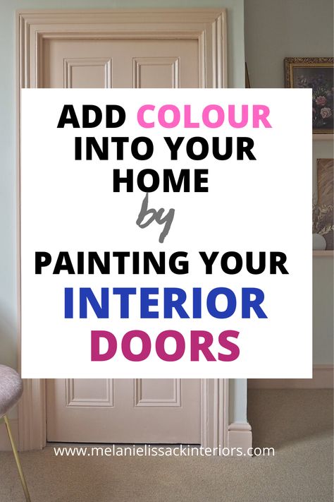 Coloured Hallway Doors, Internal Doors Painted Colour, Modern Painted Interior Doors, Doors Colour Ideas, Internal Doors Colour Ideas, Coloured Bedroom Doors, Interior Door Colour Ideas, Painting Ideas For Doors, Paint Hallway Doors