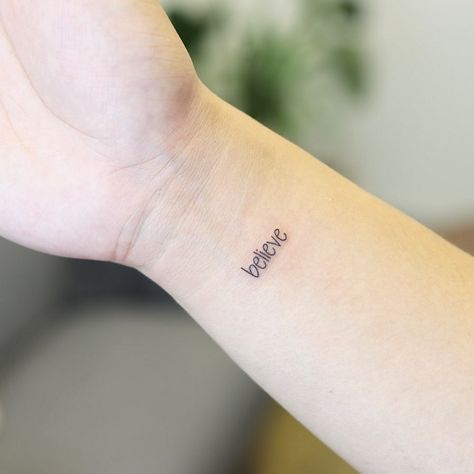 Tiny Name Tattoos For Women, Wrist Tattoos Words, Small Wrist Tattoo, Side Wrist Tattoos, Christian Sleeve Tattoo, Wrist Tattoo Designs, Name Tattoos For Women, Small Quote Tattoos, Cool Wrist Tattoos