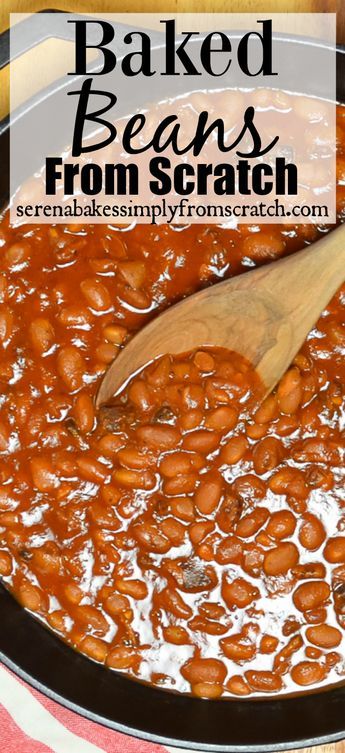 Cowboy Baked Beans, Baked Beans From Scratch, Baked Beans Crock Pot, Beans From Scratch, Best Baked Beans, Bean Dishes, Bbq Beans, Homemade Baked Beans, Dinner Favorites