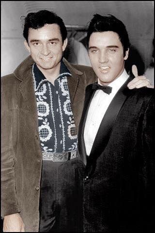 Two icons. Johnny Cash and Elvis Presley Sun Records, Jerry Lee Lewis, Elvis And Priscilla, Jerry Lewis, Elvis Presley Photos, Shania Twain, Priscilla Presley, Lisa Marie Presley, Country Stars