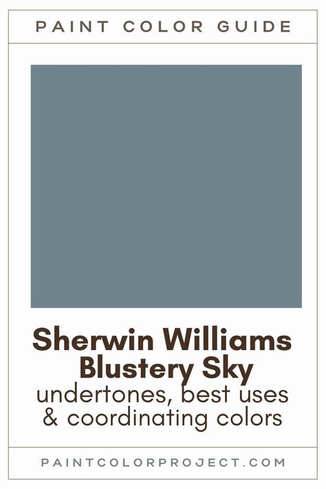 Looking for the perfect dark blue paint color for your home? Let’s talk about Sherwin Williams Blustery Sky and if it might be right for your home! Blue Grey Paint Color For Bedroom Sherwin Williams, Blustery Blue Sherwin Williams, Blustery Blue Sherwin Williams Exterior, Steel Blue Paint Color Sherwin Williams, Best Dark Blue Cabinet Paint Colors, Sherwin Williams Blues And Greys, Sherwin Williams Blustery Sky Cabinets, Sherwin Williams Blustery Sky Exterior, Blustery Sky Sherwin Williams Bedroom