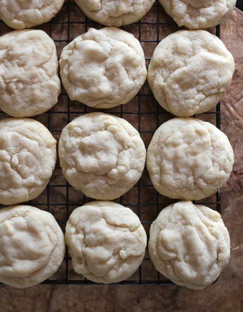 Easy Soft Sugar Cookies, Lemon Cream Cheese Cookies, Baking Lemon, Cups Recipes, Lofthouse Cookies, Soft Sugar Cookie Recipe, Cookies And Cups, Monster Cookie, Lemon Sugar Cookies