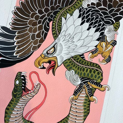 Eagle Vs Snake Tattoo, Eagle Snake Tattoo, Eagle And Snake Tattoo, Eagle Vs Snake, Eagle Snake, Tattoo Eagle, Bold Eagle, Tattoo Snake, Snake Illustration