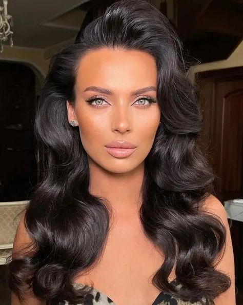 Pageant Hair, Hollywood Hair, Blowout Hair, Glam Hair, Wedding Hair Down, Fluffy Hair, Bridal Hair And Makeup, Wedding Hair And Makeup, Brown Hair Colors