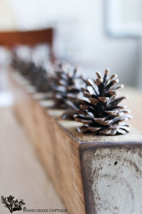 Christmas Sugar Mold, Sugar Mold Decor Ideas, Pinecone Centerpieces, Sugar Mold Centerpieces, Sugar Molds Decor, Wooden Sugar Molds, Wood Sugar Mold, Pinecone Centerpiece, Sugar Mold