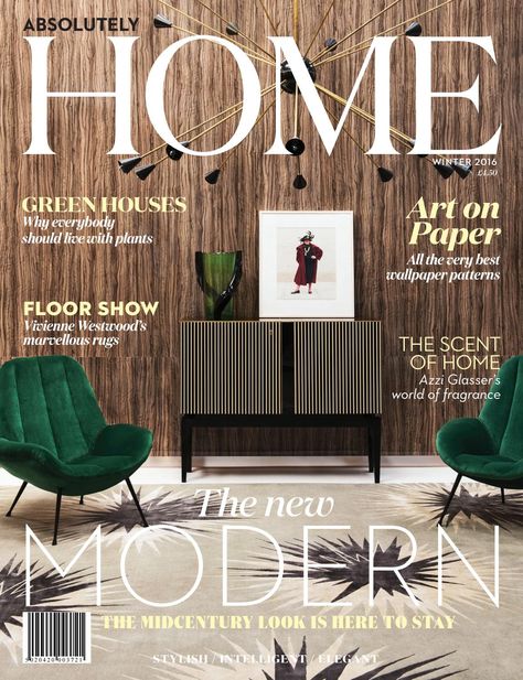 Absolutely Home Winter 2016 Interior Design Magazine Cover, Interior Magazine, Showroom Ideas, Interior Design Magazine, Paper Wallpaper, Quality Content, Home Lifestyle, Floor Patterns, Lifestyle Magazine